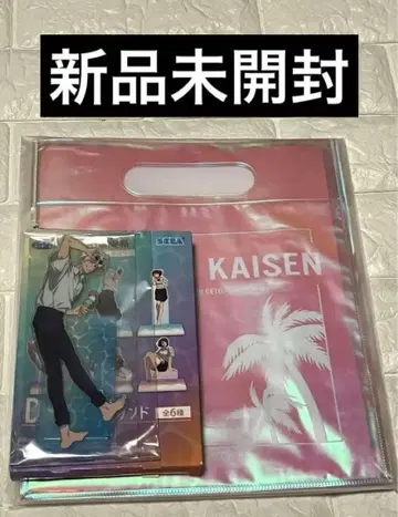 주술회전 고죠 사토루 세가 럭키 쿠지 아크릴 스탠드 클리어백 세트