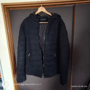 따뜻하고 세련된 ZARAMAN 퀼팅 다운 자켓 블랙