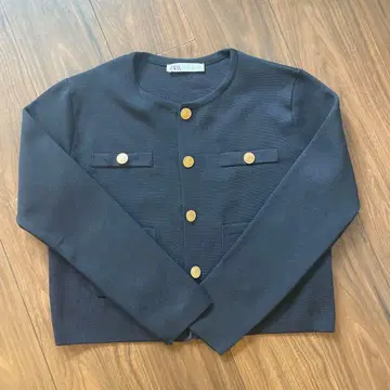 ZARA 자라 버튼 포켓 크롭 자켓
