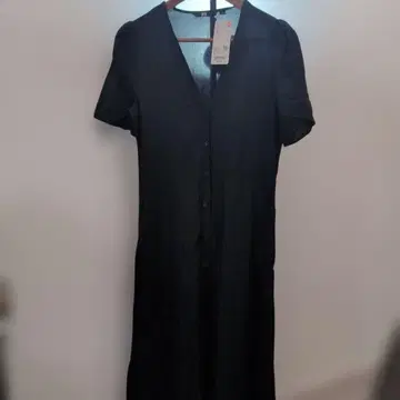 [ 미사용 새상품 ] UNIQLO 블랙 셔츠 원피스 S 사이즈