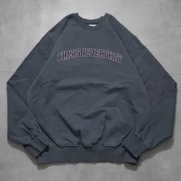 디스이즈네버댓 네버자 맨투맨 구제 의류 자수 M 그레이 16298