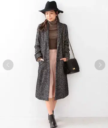 Ray BEAMS / 트위드 롱 체스터 코트