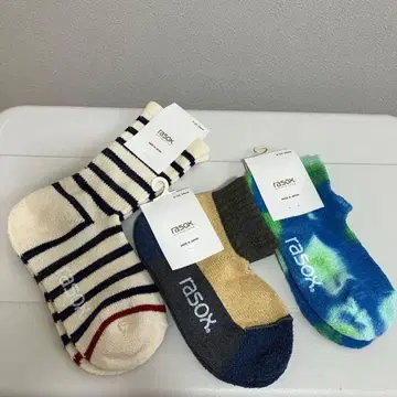 미사용 새상품 rasox 삭스 3족 세트 22-24cm