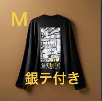 바벨탑 Mrs. GREEN APPLE 롱 슬리브 T셔츠 M 은색 테이프