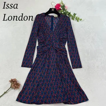 R119 새상품급 S 잇사 런던 무릎 기장 원피스 여성용