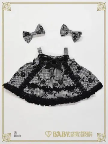 BABY 미라벨~Rosy Memory~쿠먀짱 오버롤 스커트 블랙