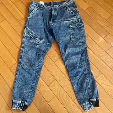 데님풍 워크 팬츠 LL 사이즈 도라이치 3세트