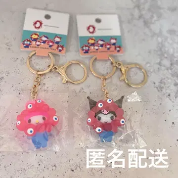 산리오 미야쿠미야쿠 입체 마스코트 키링 마이멜로디 쿠로미 클리어