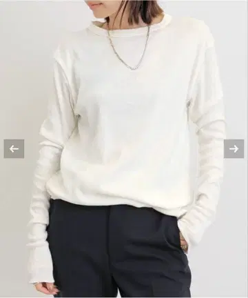 라빠르망 리브 티셔츠 화이트