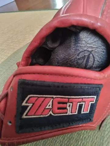 ZETT 야구 그로브 빨간색