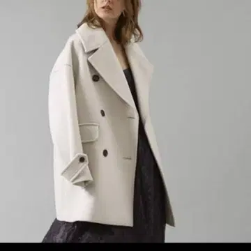 ebure 에부르 슈퍼 100s 비버 멜톤 P 코트 아이보리 36