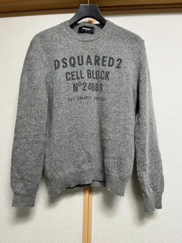 DSQUARED2/디스퀘어드 로고 크루넥 알파카 스웨터