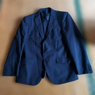 네이비 스트라이프 테일러드 자켓