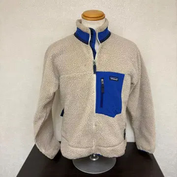 patagonia 플리스 자켓 S 사이즈 남성용 베이지 파랑