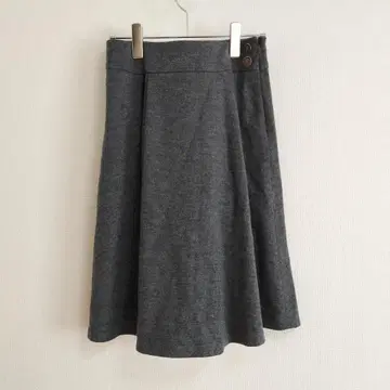 Reflect A 라인 울 스커트 7호 S 차콜 그레이 일본제