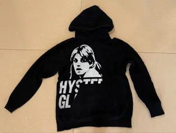 HYSTERICAL 그래픽 니트 후드티 블랙