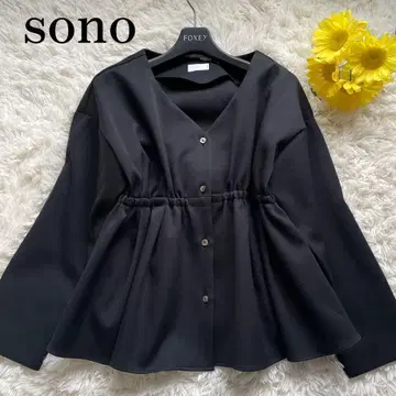 Sono 소노 페플럼 미라클 노카라 개더 자켓