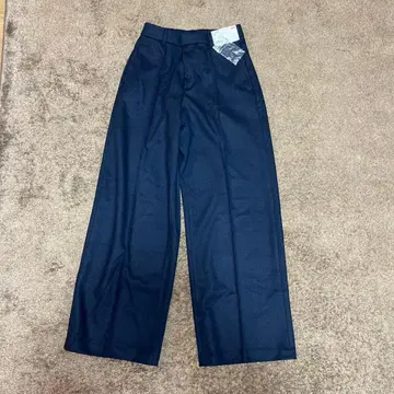 유니클로 브러쉬드 저지 와이드 팬츠 M 네이비