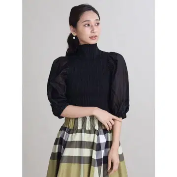 미사용 새상품 YAMADAYA FENNEL 벌룬 소매 리브 니트