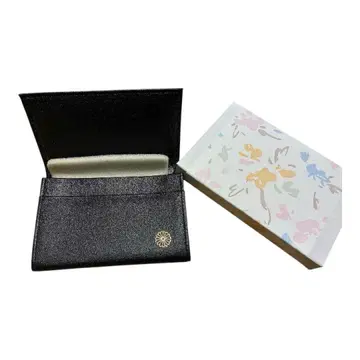 [ 황궁 한정품 ] 국화 문양 명함지갑 블랙 컬러 블랙 황궁 지갑 박스형