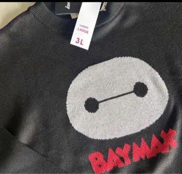 BAYMAX 블랙 니트 스웨터 3L 사이즈 Disney 베이맥스