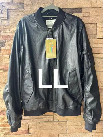 콜드웨더 MA-1 타입 자켓 ( F.가죽 블랙 )