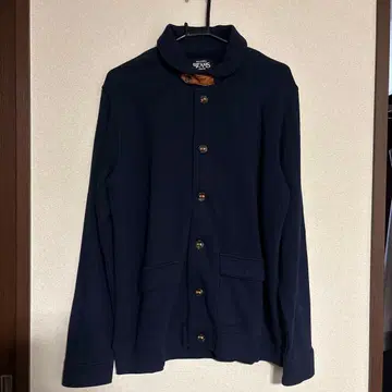 BEAMS 네이비 버튼 가디건