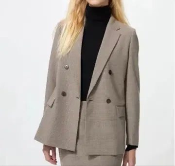 [ 익명 배송 ] UNIQLO 더블 자켓 35 브라운 X L