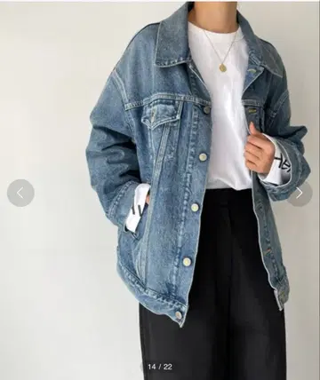 오버 데님 자켓 오카야마 데님