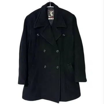 SABUROKU 체스터 코트 울 코트 블랙 모헤어 혼방 아우터