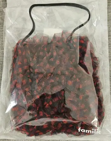 파밀리아 백 튤 발레 빨간색 계열 체크 완판템