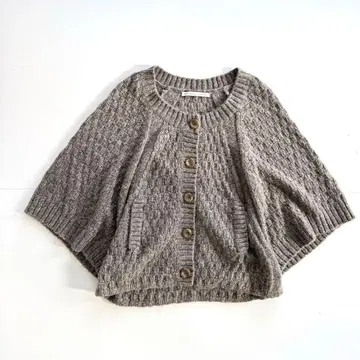 스픽 앤 스팬 SPICK & SPAN 그레이 니트 판초 5 버튼