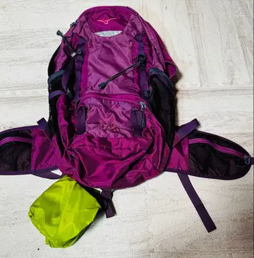 퍼플 백팩 중형 메쉬 포켓 부착