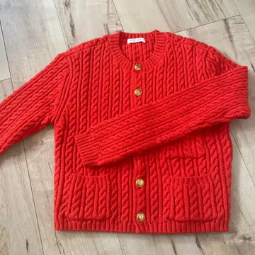 MACPHEE 케이블 짜임 가디건 S