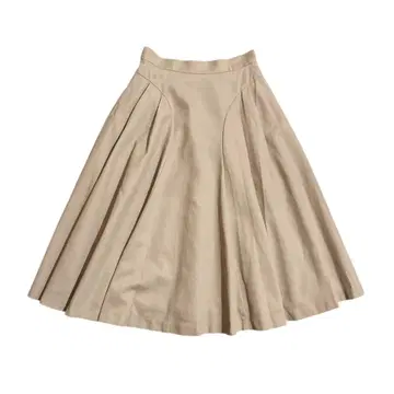 [ FRAY I.D 프레이 아이디 ] 플리츠 플레어 스커트 베이지