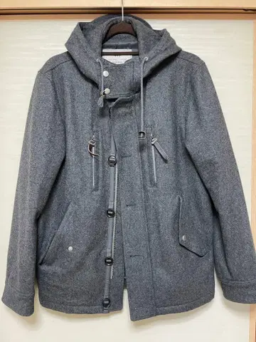 417 by EDIFICE 그레이 후드 더플 코트