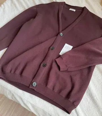 하이브리드 미라노 리브 V넥 가디건 워셔블