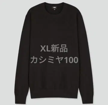 25AW 미사용 새상품 캐시미어 크루넥 스웨터 블랙 XL 새상품