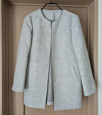 PICCIN 능직 트위드 롱 자켓