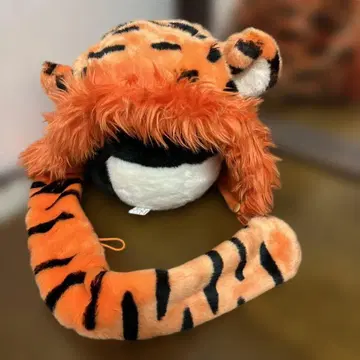 티거 봉제 인형 모자