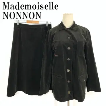 LA8669 마드모아젤 논논 스커트 수트 브라운 코듀로이 42