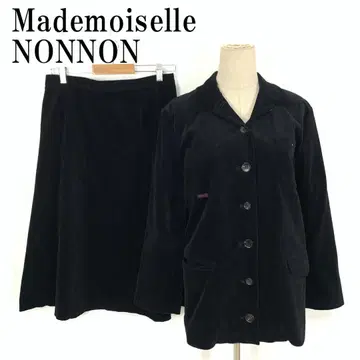 LA8670 마드모아젤 논논 스커트 수트 블랙 코듀로이 42