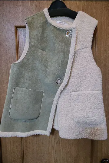 새상품 베스트 올리브 그린 아이보리