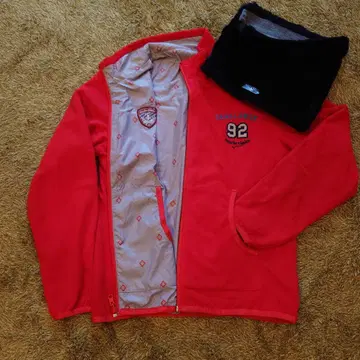 마리끌레르 여성용 골프 빨간색 플리스 자켓 사이즈 M