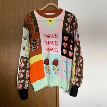 ttt_msw 패치워크 니트 스웨터