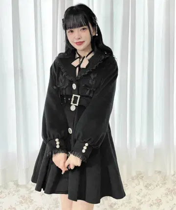 시어 프릴 테일러드 코트 ROJITA 로지타 아우터 지뢰계 양산형