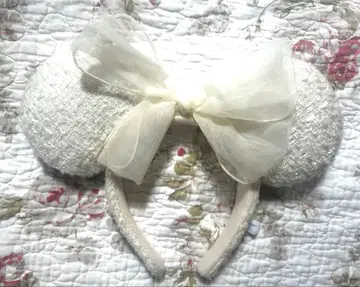 Disney 미니 화이트 리본 포함 머리띠