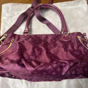 퍼플 로고 숄더백