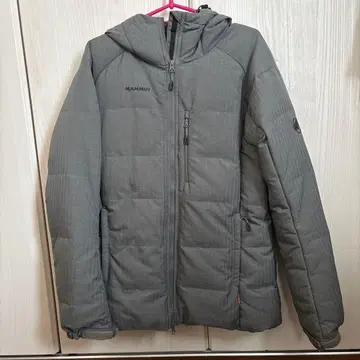 MAMMUT 그레이 다운 자켓 후드 부착