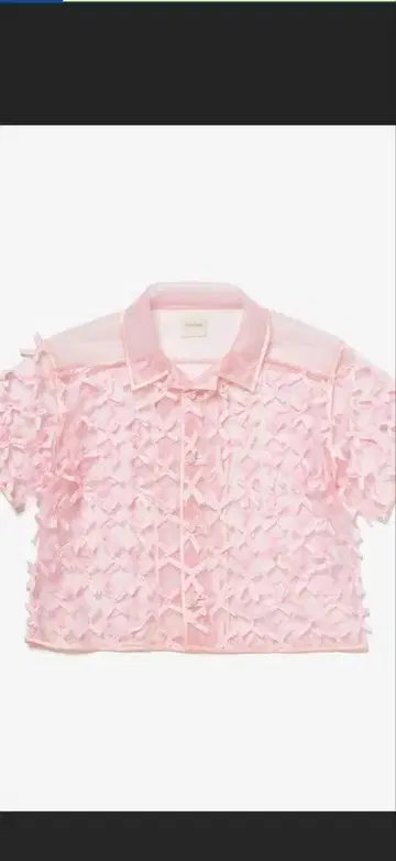 jonnylynx 리본 셔츠 핑크